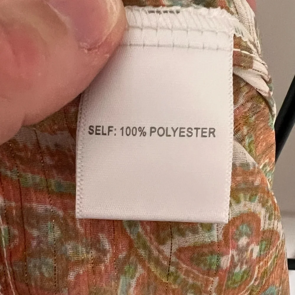 Gorgeous Sheer Boho Lurex Top Sz M - Picture 7 of 7